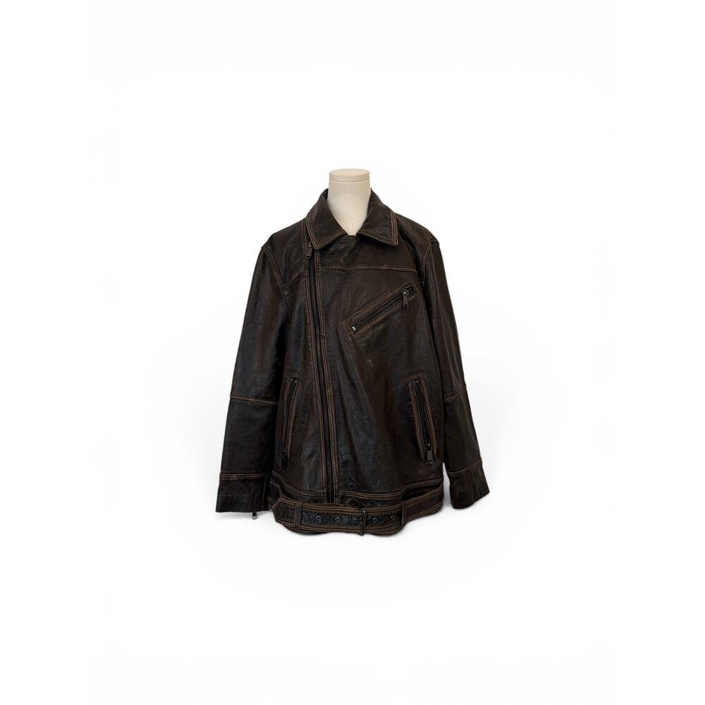 Wilson Leather Dark Brown Motorcycle Leather Blazer/Jacket Large - Picture 6 of 6